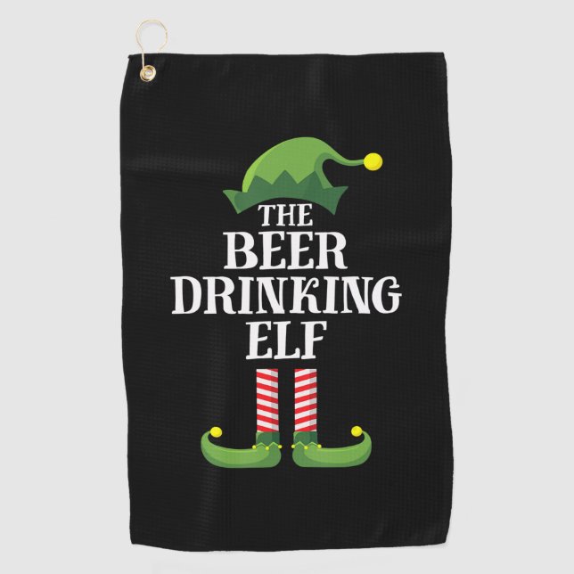 Toalla De Golf Beer Drinking Christmas Birthday (Anverso)