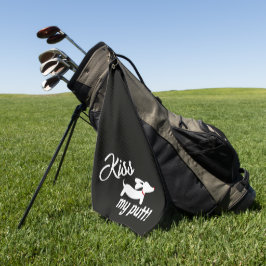 Toalla De Golf Bésame la mejilla de perro vienés negro Putt Toall