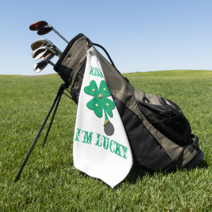 Toalla De Golf Bésame, soy afortunado Shamrock Green
