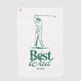 Toalla De Golf 'Best Dad By Par' Classic Style Good Golf Pun Gift