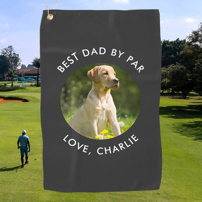 Toalla De Golf Best Dad By Par Custom Photo Name Personalized (Subido por el creador)
