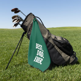 Toalla De Golf 'Best. Dad. Ever.' Green White Heartfelt
