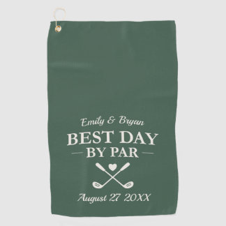 Toalla De Golf Best Day by Par Modern Personalized Wedding