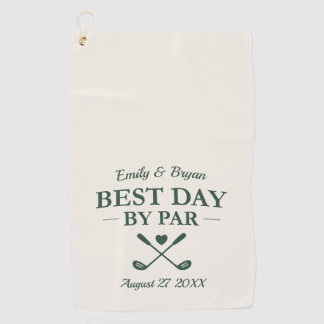 Toalla De Golf Best Day by Par Personalized Wedding