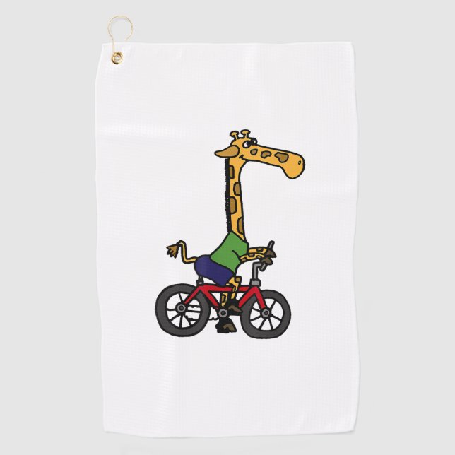 Toalla De Golf Bicicleta Guay Giraffe Riding (Anverso)