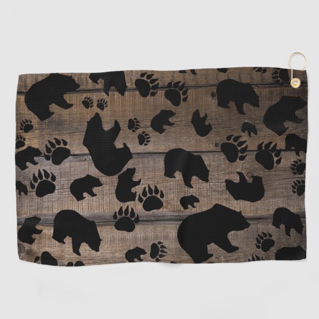 Toalla De Golf Black Bear Black Bear Papers (Horizontal)
