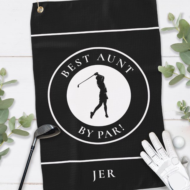 Toalla De Golf Black Best tía Family Golfer Monograma Deportes Pr (Subido por el creador)