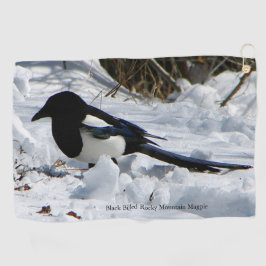 Toalla de golf Black Billed Rocky Mountain Magpie