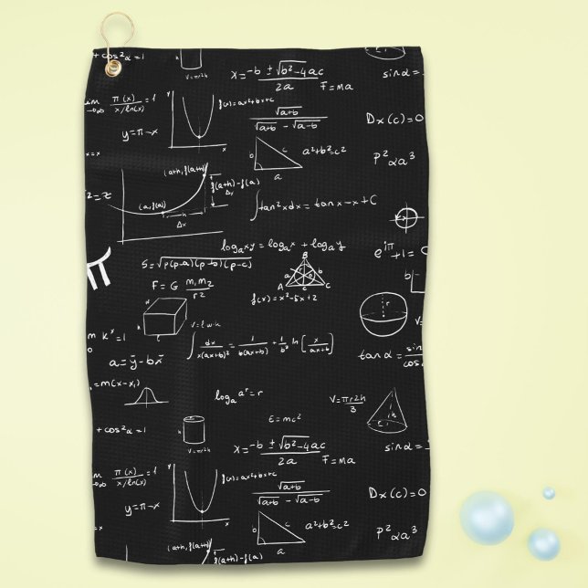 Toalla De Golf Black Formulas Equations Math (Subido por el creador)