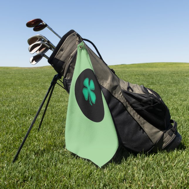 Toalla de golf Black Irish Circle (Verde)