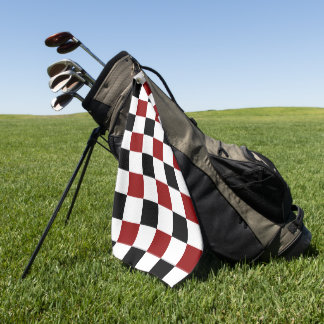 Toalla De Golf Black Red White Checker