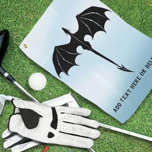 Toalla De Golf Black Tribal Flight Dragon Fantasy Blue Sky