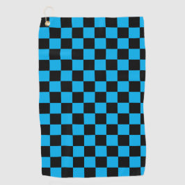 Toalla De Golf Blue and Black Checkered Print