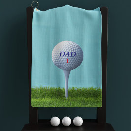 Toalla De Golf Blue and Green Teoff Personalizado DAD Monogrammed