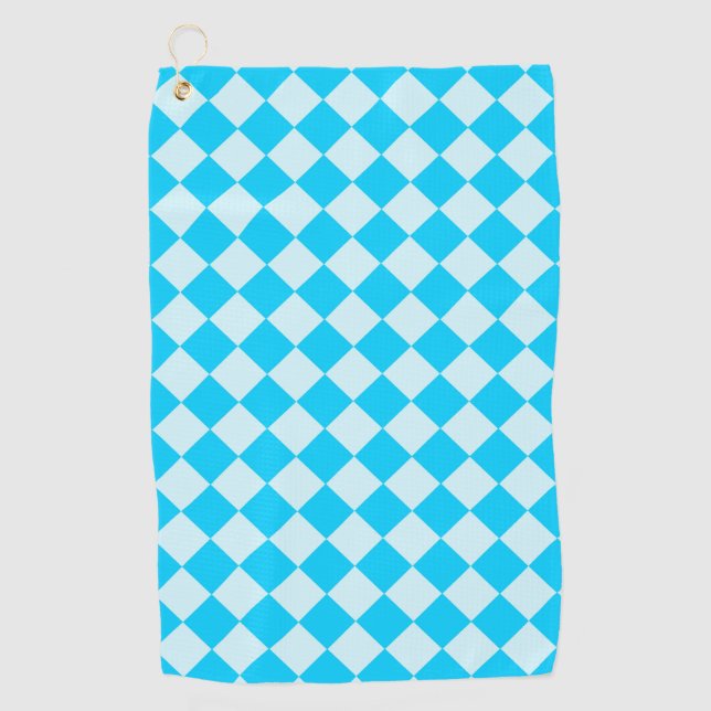 Toalla De Golf Blue Checker Diamond Pattern (Anverso)