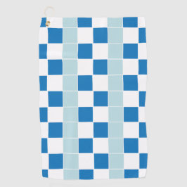 Toalla De Golf Blue Checkered blanco