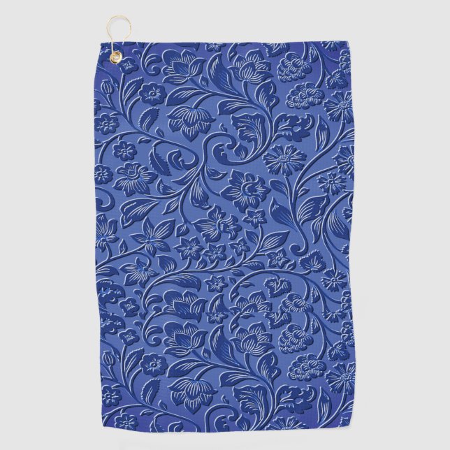 Toalla de golf Blue Floral (Anverso)