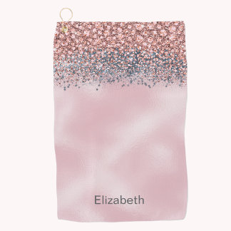 Toalla De Golf Blush Rosa Personalizado con Joyas
