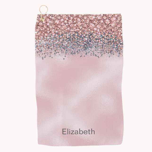 Toalla De Golf Blush Rosa Personalizado con Joyas (Subido por el creador)