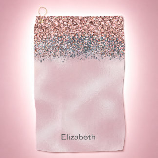 Toalla De Golf Blush Rosa Personalizado con Joyas