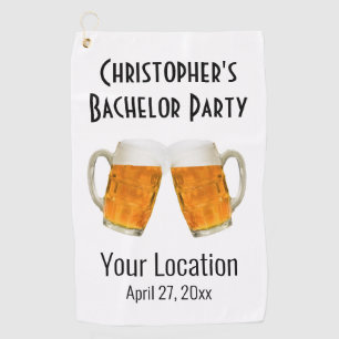 Toalla De Golf Boda de la cerveza Bacheler Party Cheer