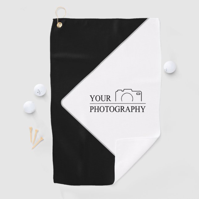 Toalla De Golf Boda elegante con fotografía personalizada (In situ)