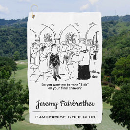 Toalla De Golf Boda vota - Lo hago como respuesta final graciosa