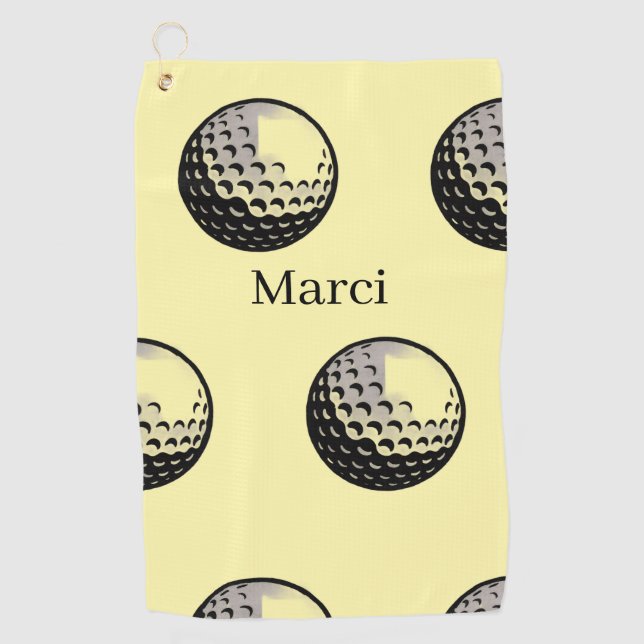 Toalla De Golf Bola de Golf Personalizada (Anverso)