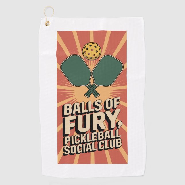 Toalla De Golf Bolas De Baloncesto Del Club Social De Furia (Anverso)