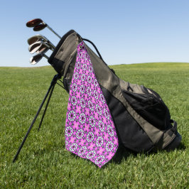 Toalla De Golf Bold pink and purple patterned Towel