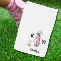 Bolsa de Golf Rosa Encantadora Personalizada con M
