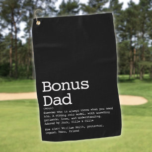 Toalla De Golf Bonificación personalizada Papá Padrastro Definici