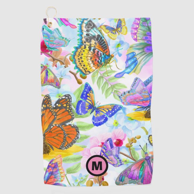 Toalla De Golf Bonito Butterflies inicial (Anverso)