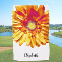 Bonito naranja daisy nombre personalizado de flor