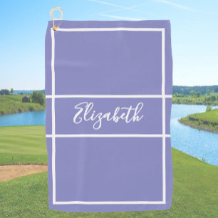 Toalla De Golf Bonito simple heather azul nombre personalizado mu