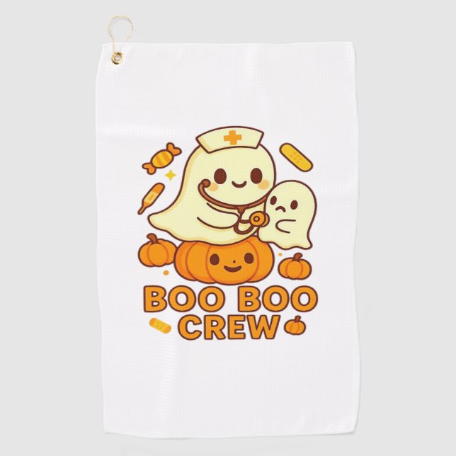 Toalla De Golf Boo Boo Crew Enfermera Fantasma Clásica Camiseta (Anverso)