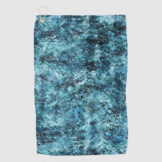 Toalla De Golf Bosque azul bajo nieve o vidrio roto (Anverso)