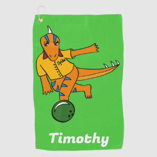 Toalla De Golf Bowling, Personalizado de dinosaurios, Bowlers per