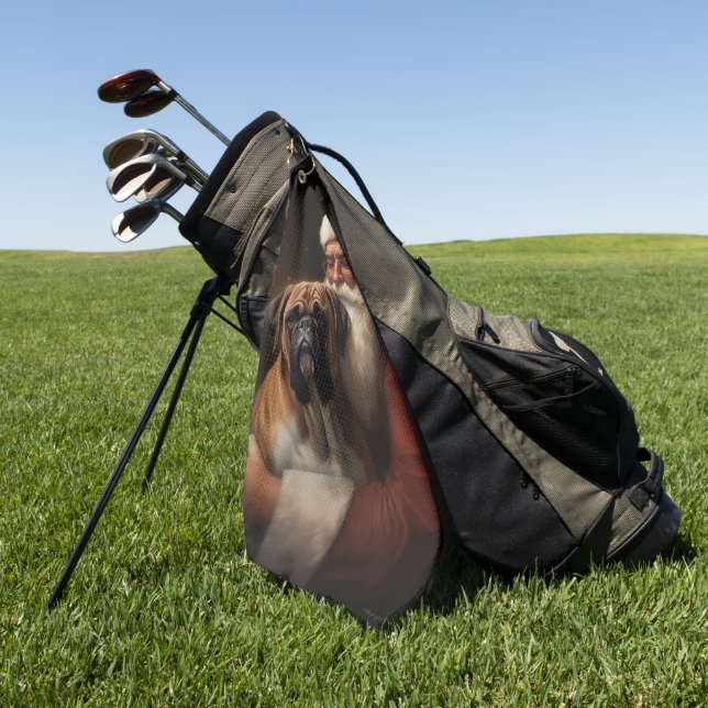 Toalla De Golf Boxeador con Navidades festivos de Santa Claus (Verde)