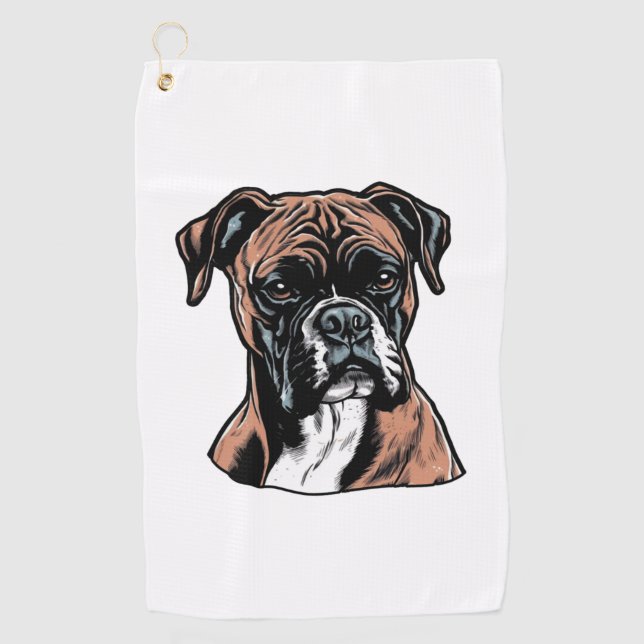 Toalla De Golf Boxer Buddy Protección Humorosa (Anverso)