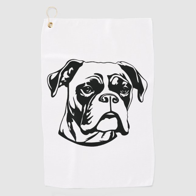 Toalla De Golf Boxer Dog (Anverso)
