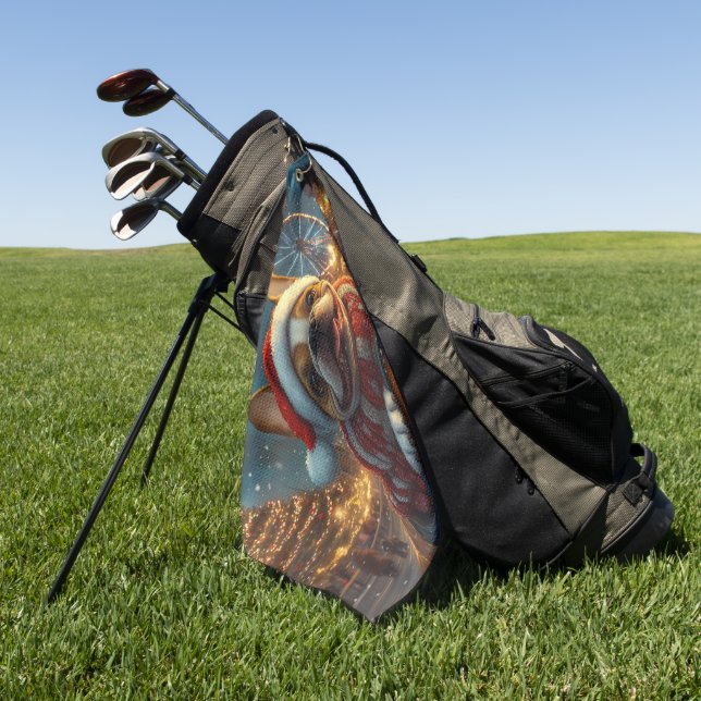 Toalla De Golf Boxer Dog Roller Coaster Navidades (Verde)