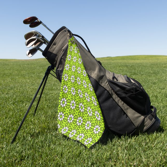 Toalla De Golf Bright green and white floral patterned (Verde)
