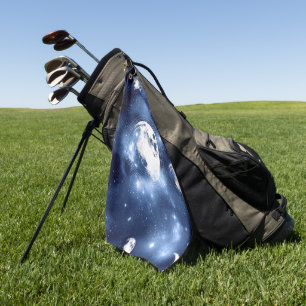 Toalla De Golf Brillo de luz lunar Fases lunares en las nubes d