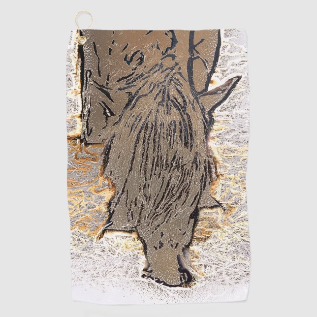 TOALLA DE GOLF BROWN HORSE (Anverso)