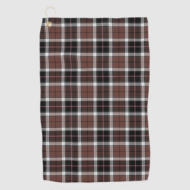 Toalla De Golf Brown Plaid (Anverso)