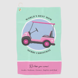 Toalla De Golf Bubblegum Pink Golf Cart Mom's