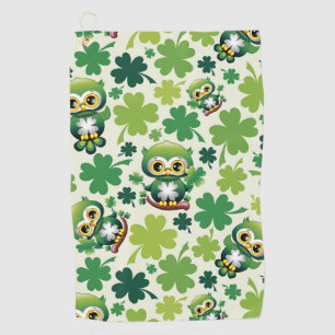 Toalla De Golf Búho Bebé Lindo St Patrick Dibujo Animado