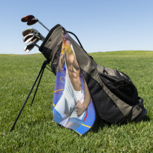 Toalla De Golf bulto muscular de hombre de SlipperyJoe's abdomina