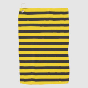 Toalla De Golf Bumblebee Líneas horizontales amarillas negras Bu